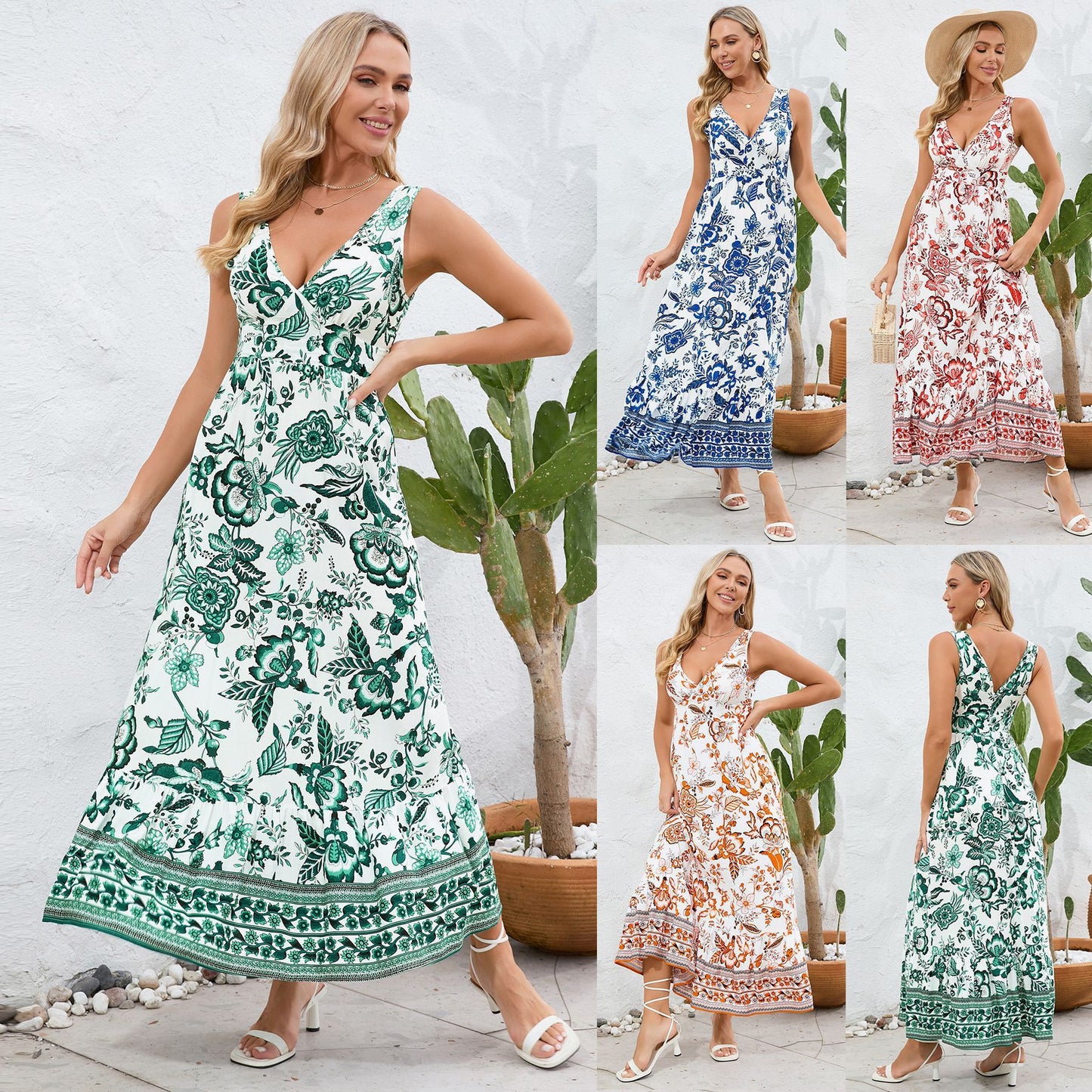 Isabella - Floral Print Maxi Dress