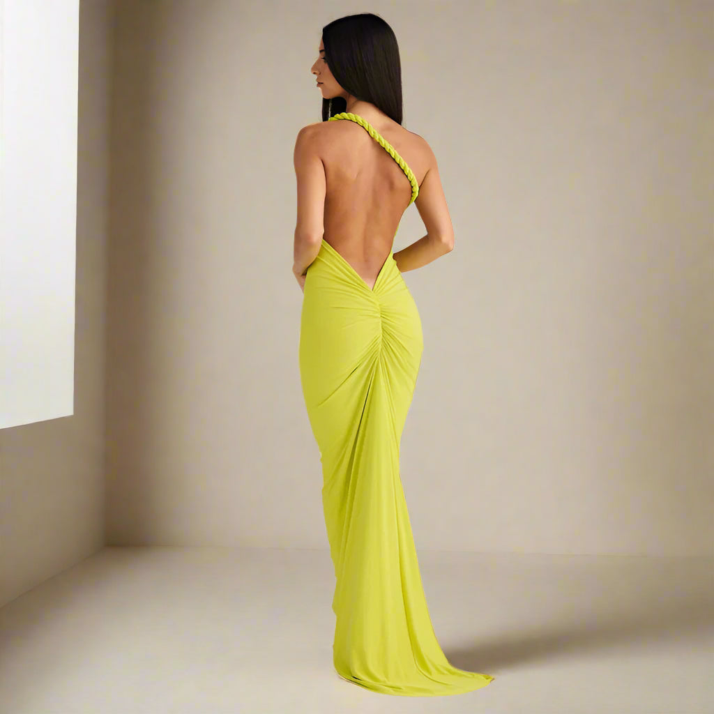 Dakota - Halter Pleating Dress