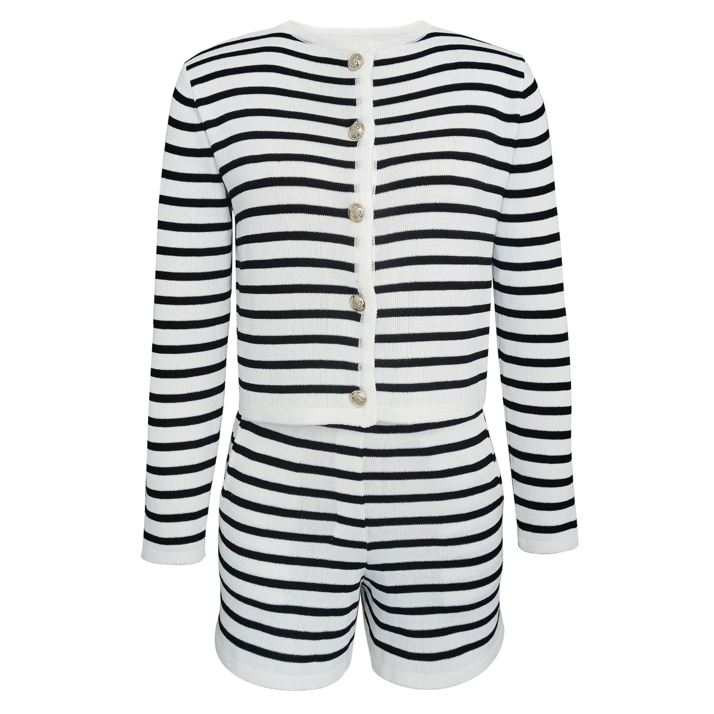 Kayla - Striped Cardigan Set