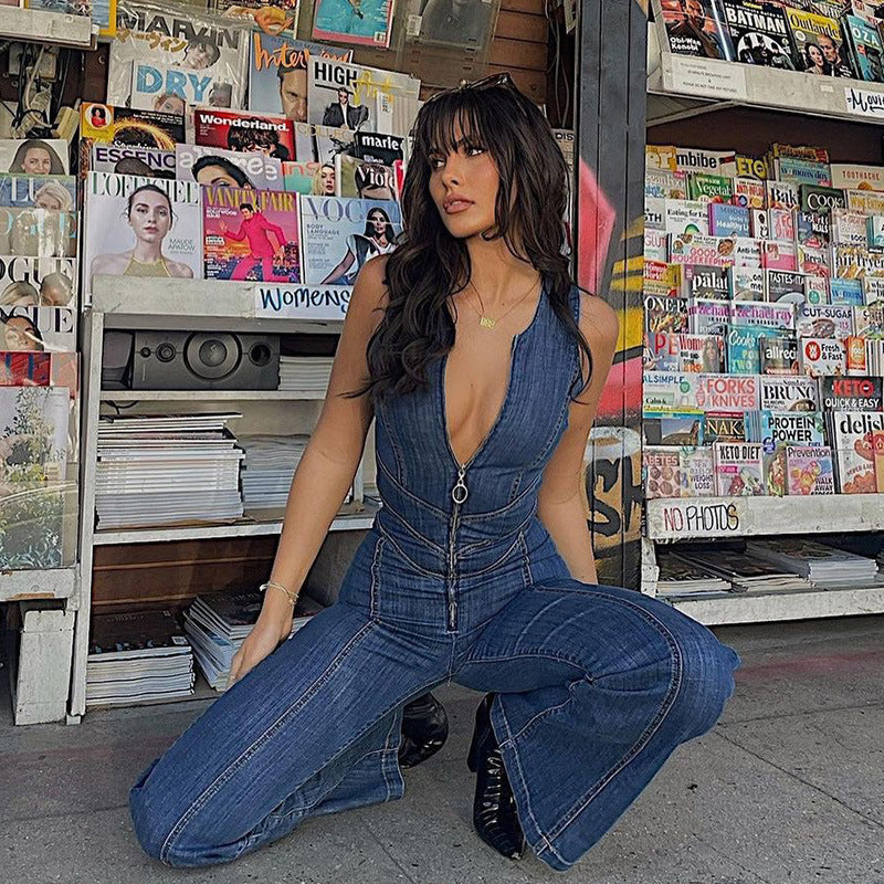Tiffany - Heart-Shape Backless Jumpsuit