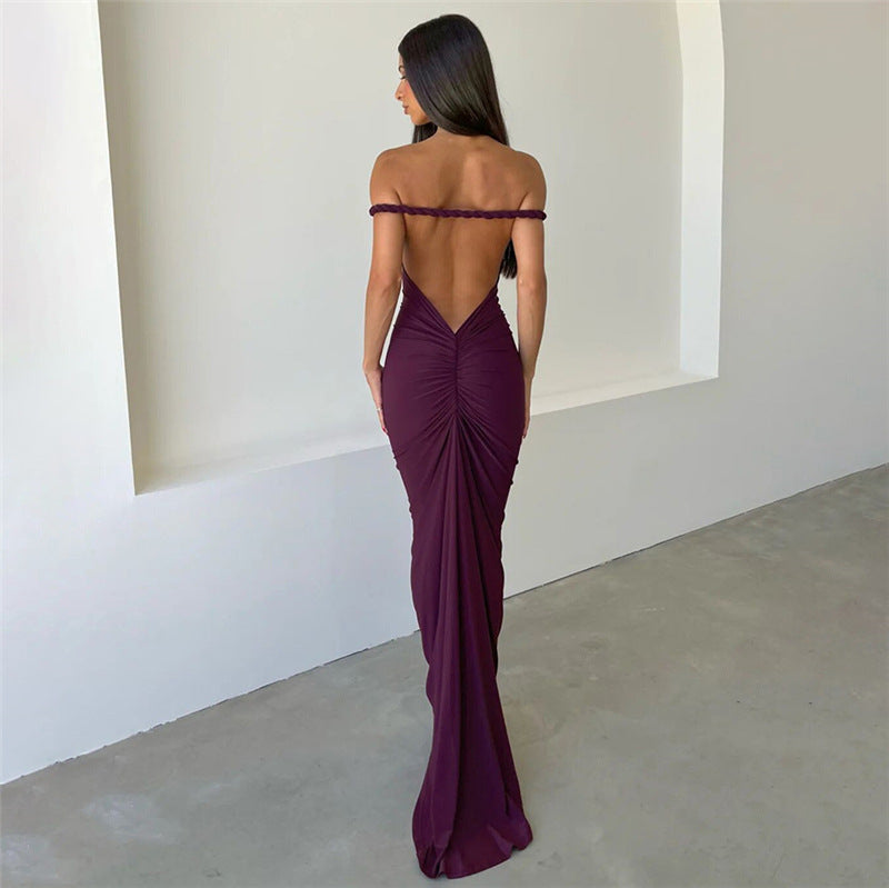 Dakota - Halter Pleating Dress