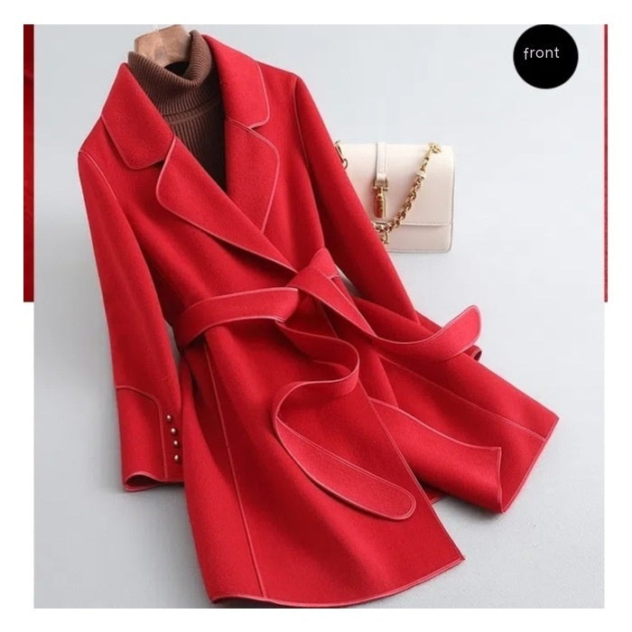 Korean Style Wool Coat – Elegant and Warm Winter Outerwear for Women - ComfyNude