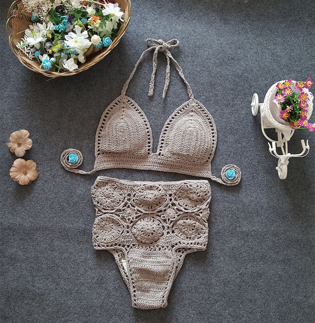 Aylin - Boho Crochet High Waist Bikini