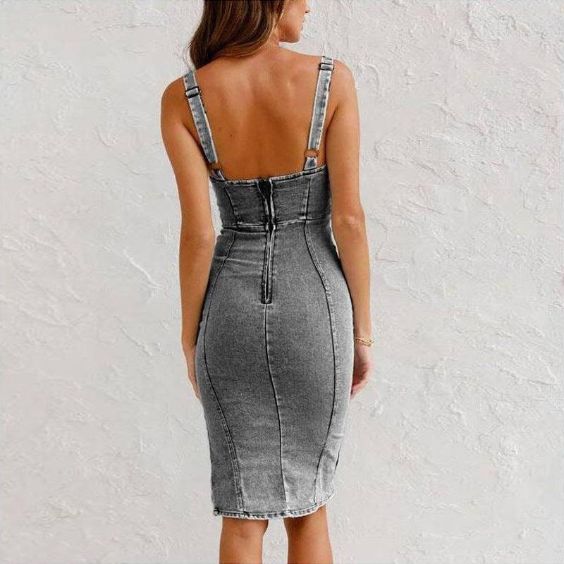 Jenna - Slim Fit Denim Dress