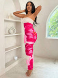 Sheena - Strapless Slit Maxi Dress