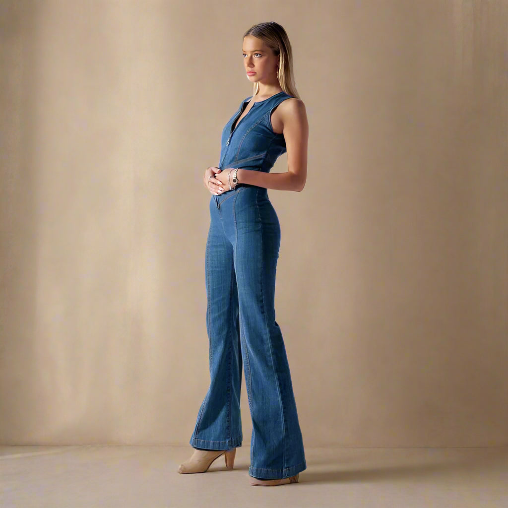 Tiffany - Heart-Shape Backless Jumpsuit