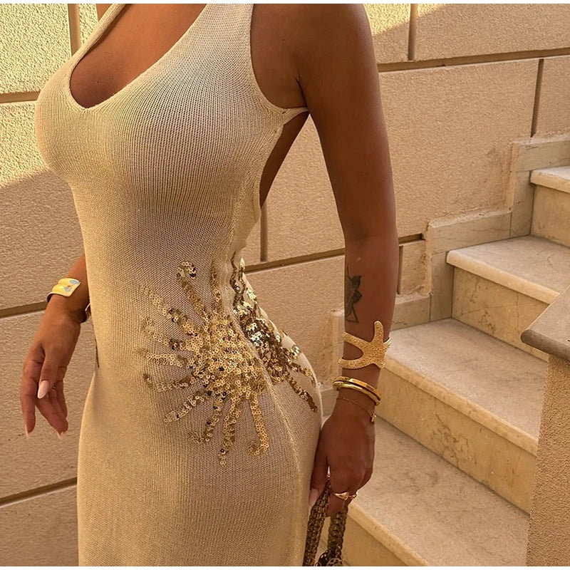 Rosie - Knitted Sequin Dress