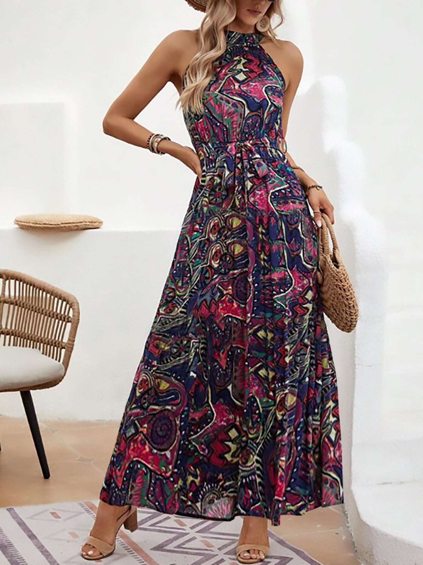 Zara - Bohemian Halter Dress