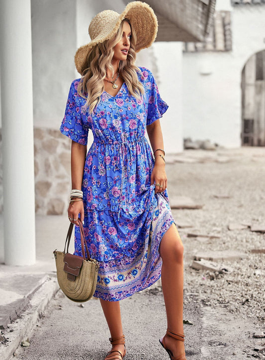 Laura - Bohemian Print Dress