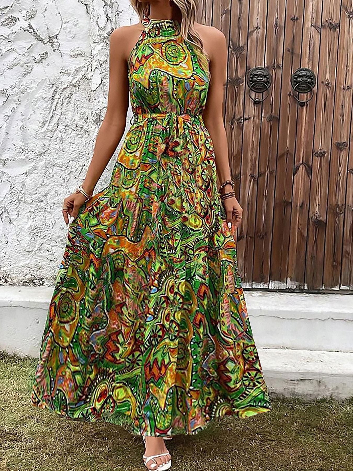 Zara - Bohemian Halter Dress