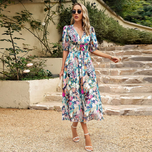 Alice - Printed Chiffon Maxi Dress