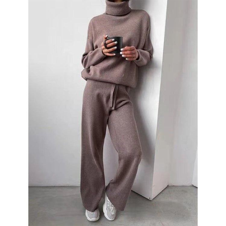 Turtleneck Sweater and Pants Set - ComfyNude