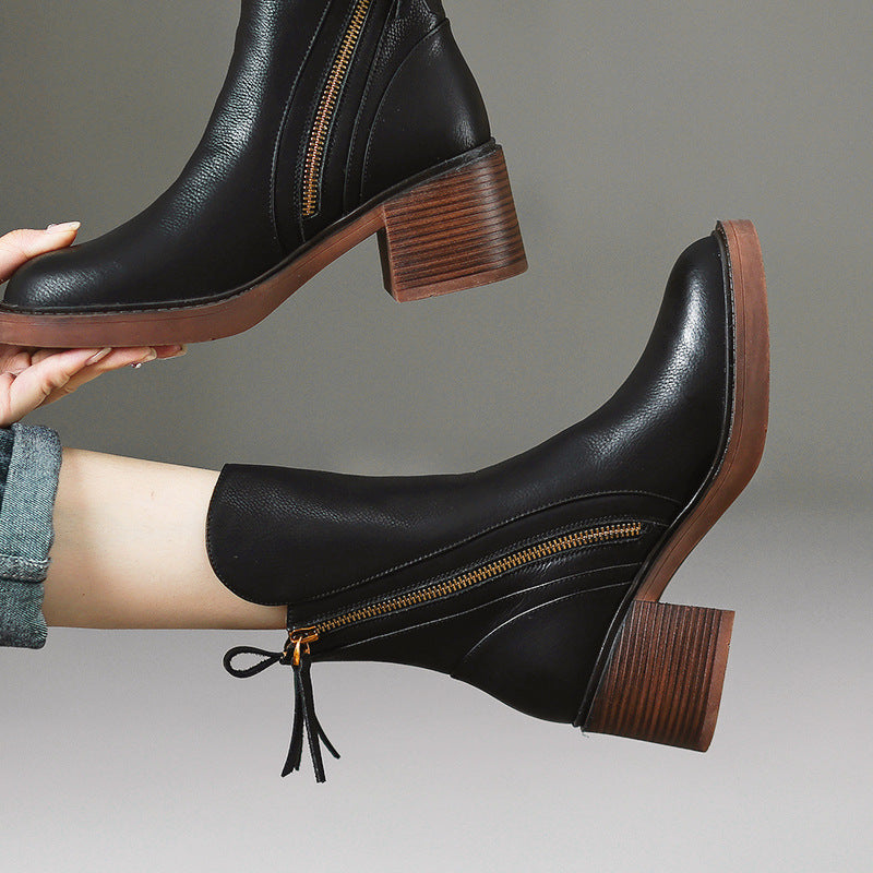 Esme - Thick Heel Boots