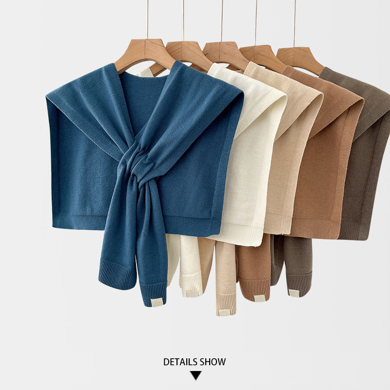 Jacqui - Knitted Cross Shawl