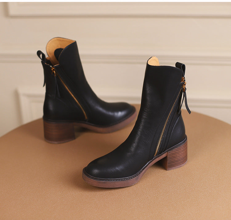 Esme - Thick Heel Boots