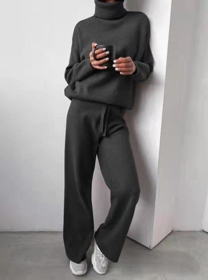 Turtleneck Sweater and Pants Set - ComfyNude