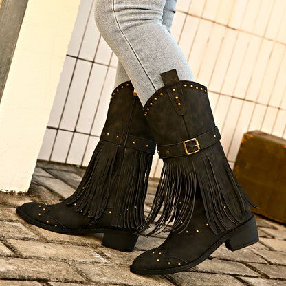 Phoebe - Retro Tassel Boots