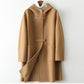 Women's Elegant Woolen Coat with Large Pockets – Stylish and Warm Outerwear - ComfyNude