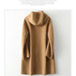 Women's Elegant Woolen Coat with Large Pockets – Stylish and Warm Outerwear - ComfyNude