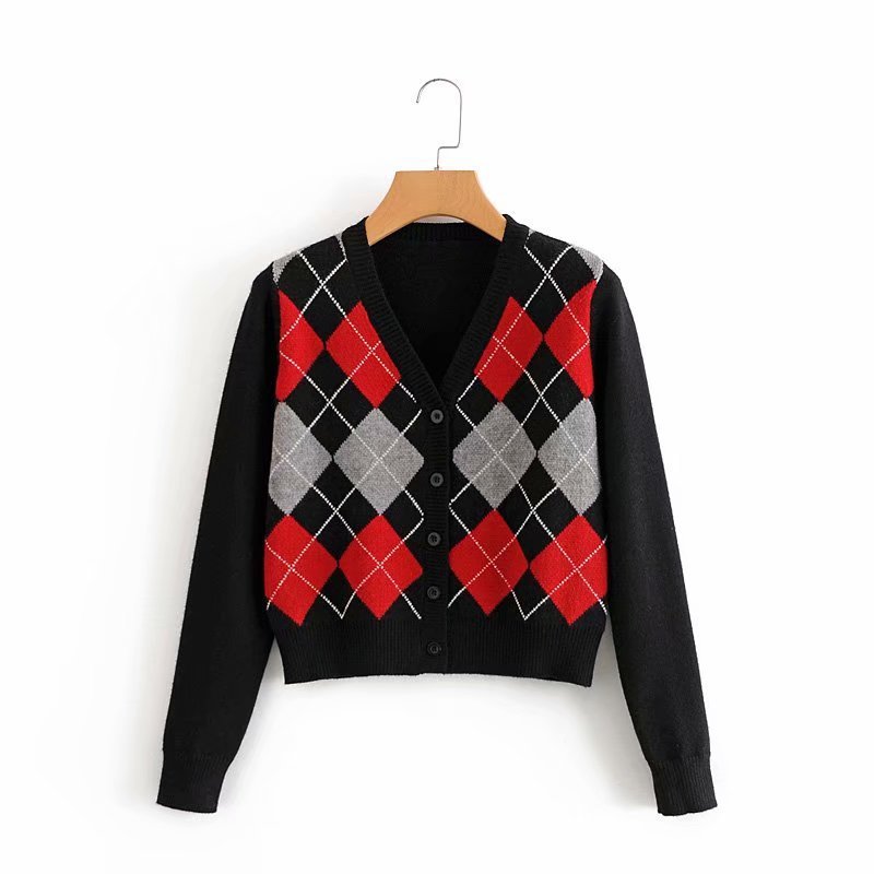 Jessy - Diamond knitted Cardigan