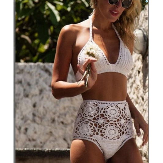 Aylin - Boho Crochet High Waist Bikini