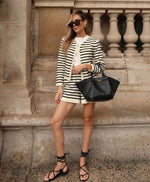Kayla - Striped Cardigan Set