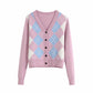 Jessy - Diamond knitted Cardigan