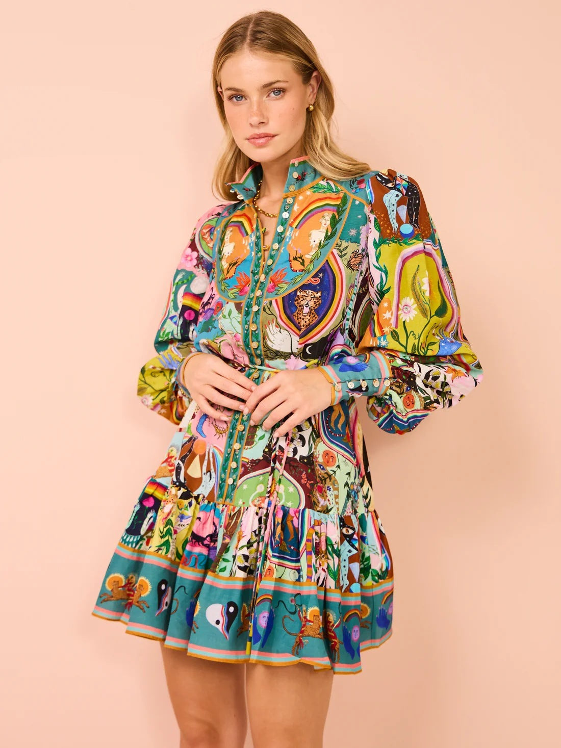 Olivia - Printed Shirt Dress