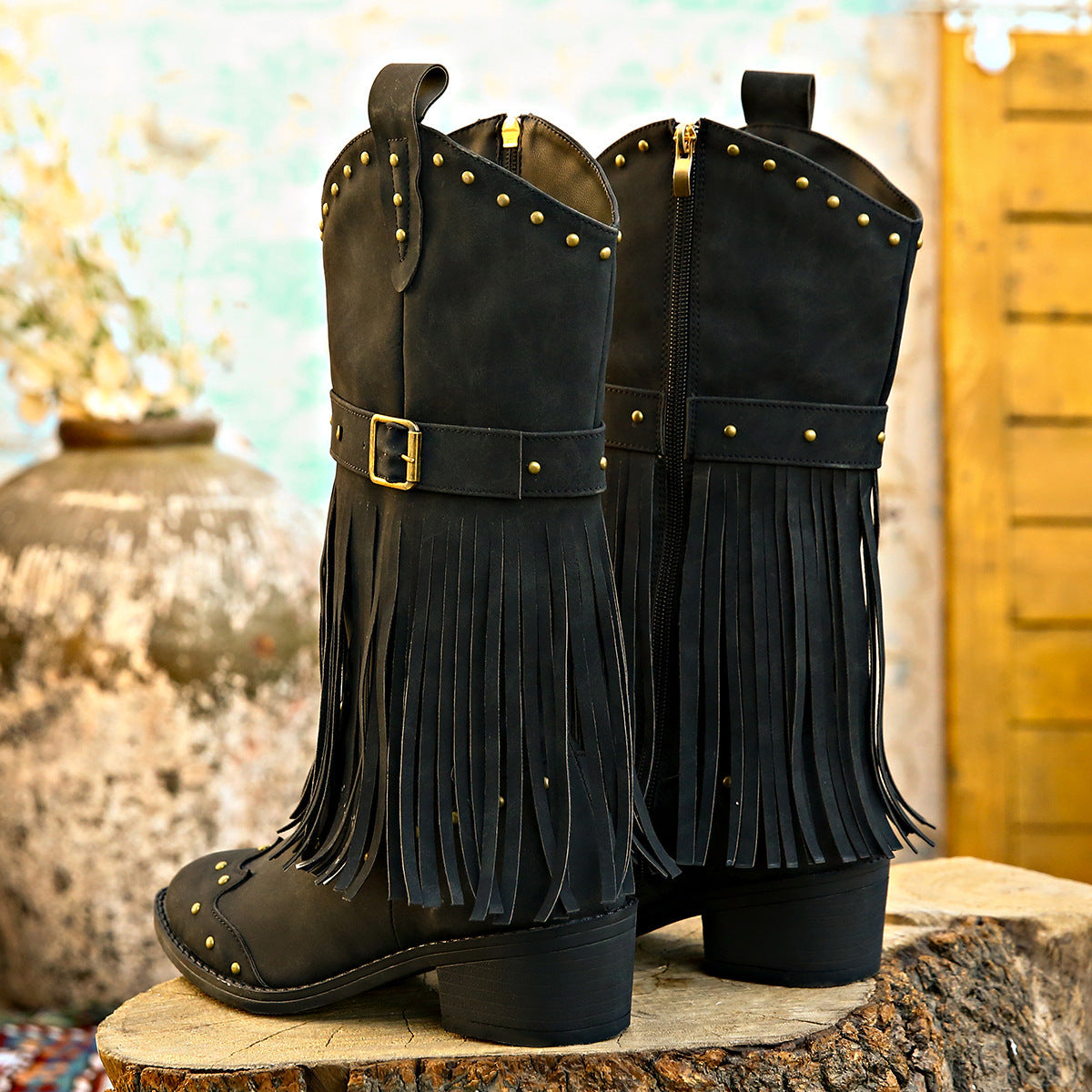 Phoebe - Retro Tassel Boots