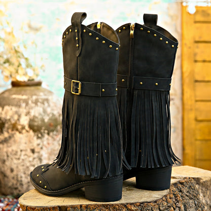 Phoebe - Retro Tassel Boots