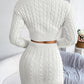 Women’s Knit Crop Set – Stylish and Comfortable Knitwear Two-Piece Outfit - ComfyNude