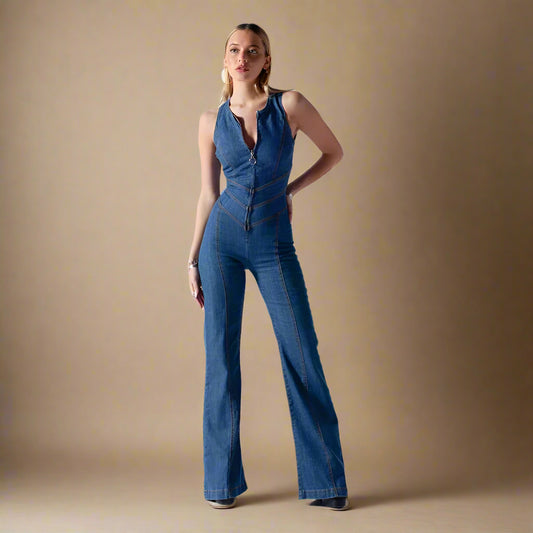 Tiffany - Heart-Shape Backless Jumpsuit