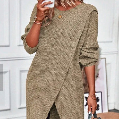 Women's Knitted Long Dress – Cozy and Stylish Knit Maxi Dress for Every Occasion - ComfyNude