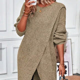 Women's Knitted Long Dress – Cozy and Stylish Knit Maxi Dress for Every Occasion - ComfyNude