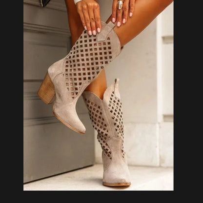 Ottilie - Cutout Mesh Boots