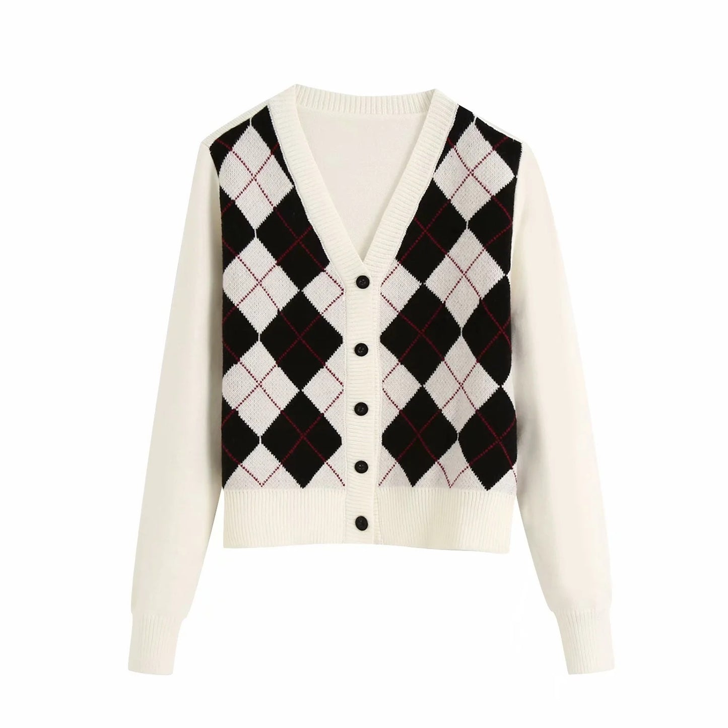 Jessy - Diamond knitted Cardigan