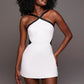 Contrast Color Minimalist Anti-exposure Women's One-piece Tennis Skirt
