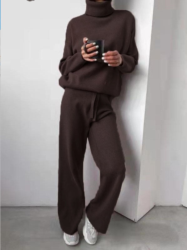 Turtleneck Sweater and Pants Set - ComfyNude