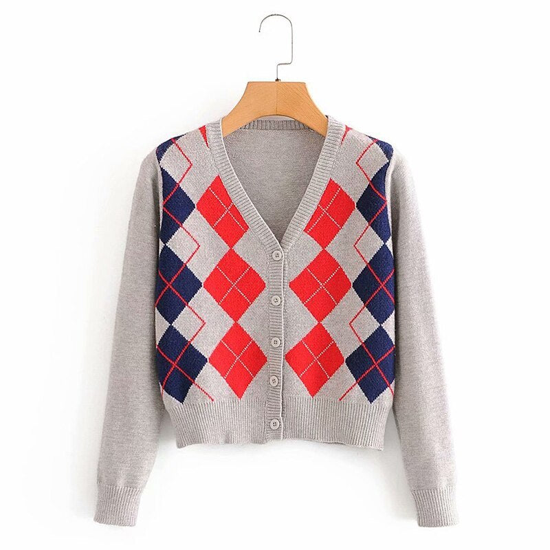 Jessy - Diamond knitted Cardigan