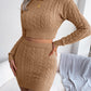 Women’s Knit Crop Set – Stylish and Comfortable Knitwear Two-Piece Outfit - ComfyNude