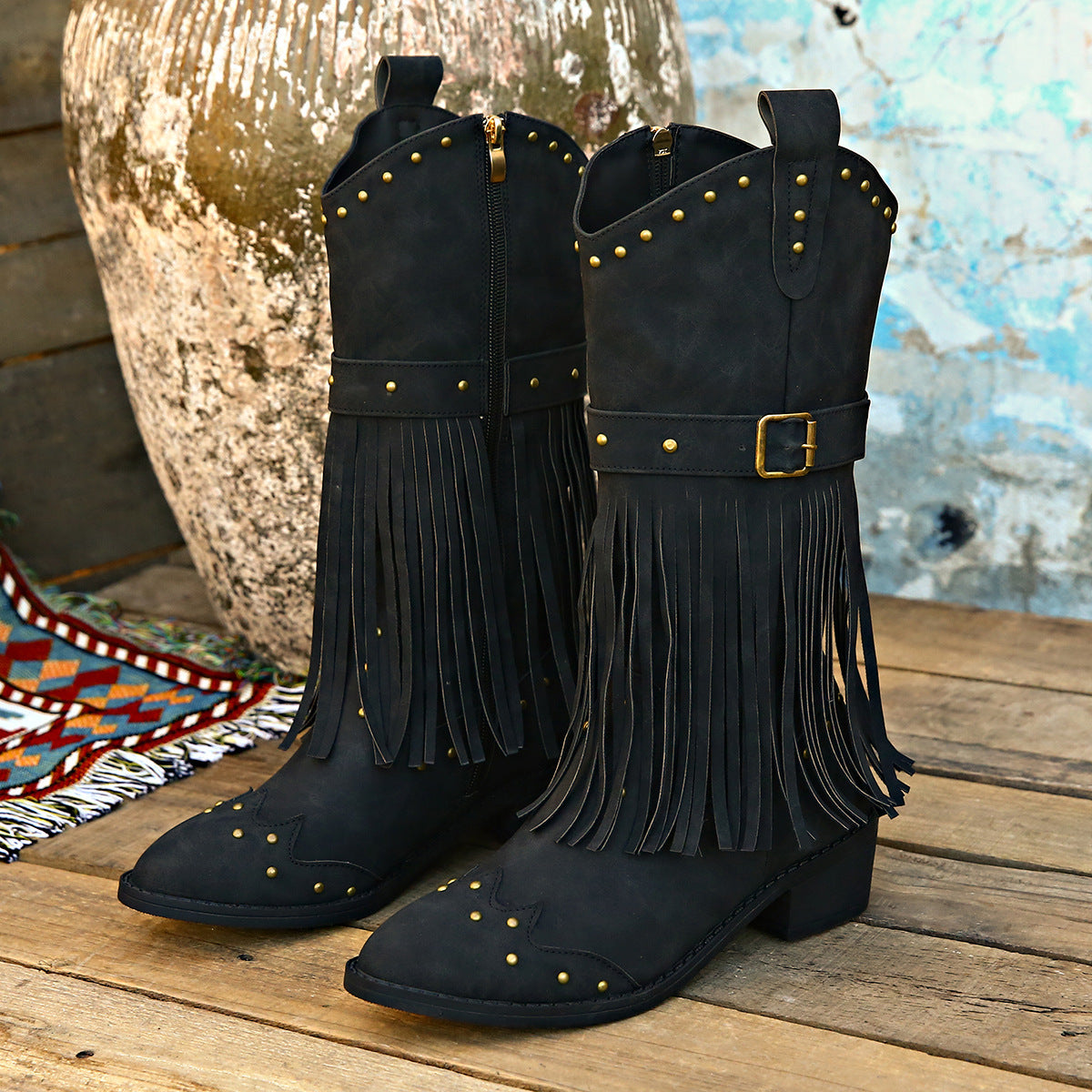 Phoebe - Retro Tassel Boots