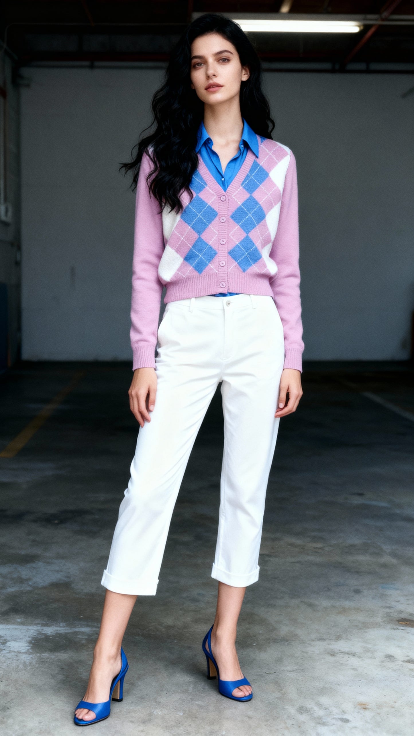 Jessy - Diamond knitted Cardigan