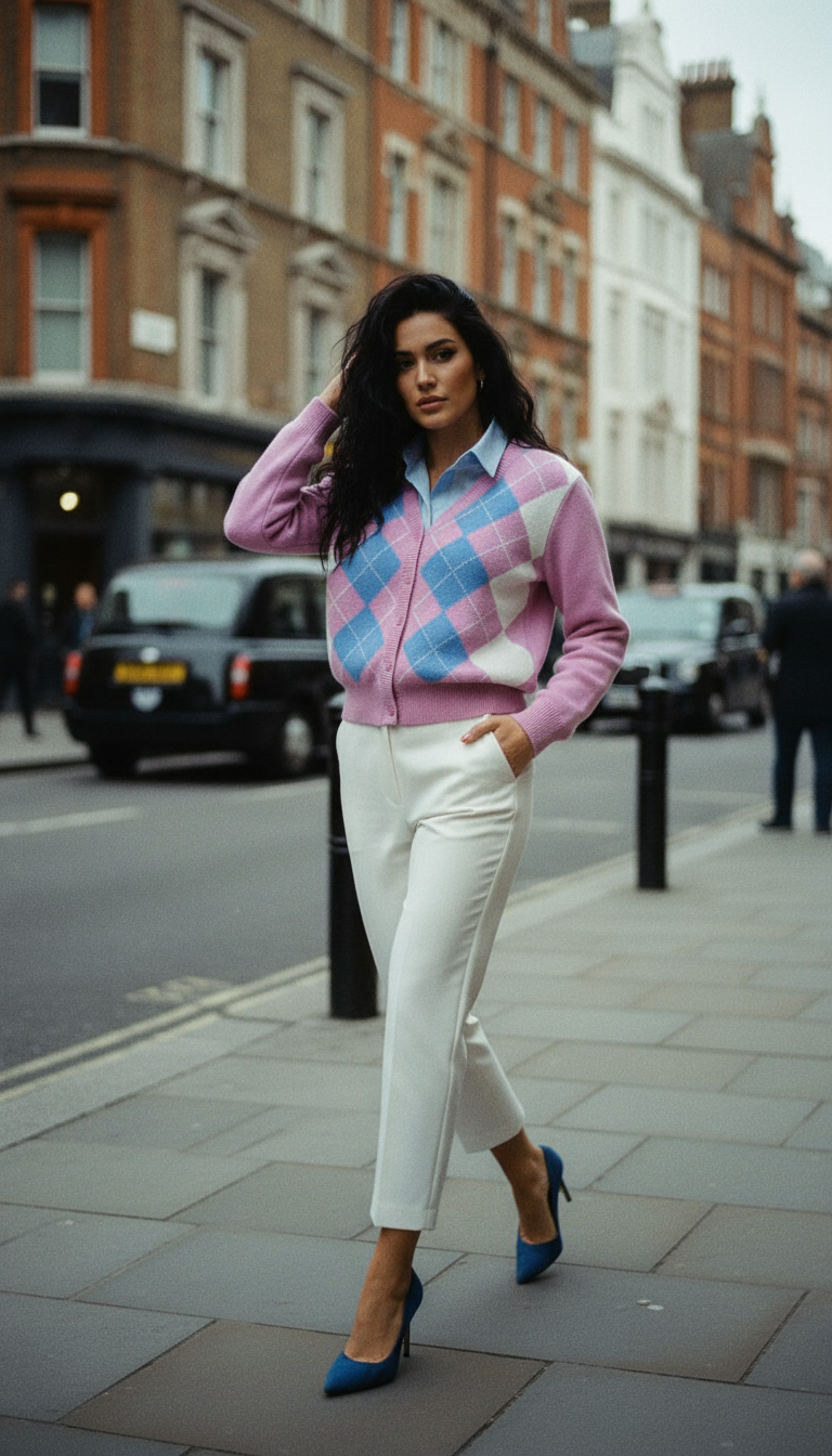 Jessy - Diamond knitted Cardigan