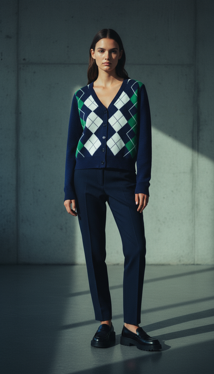 Jessy - Diamond knitted Cardigan