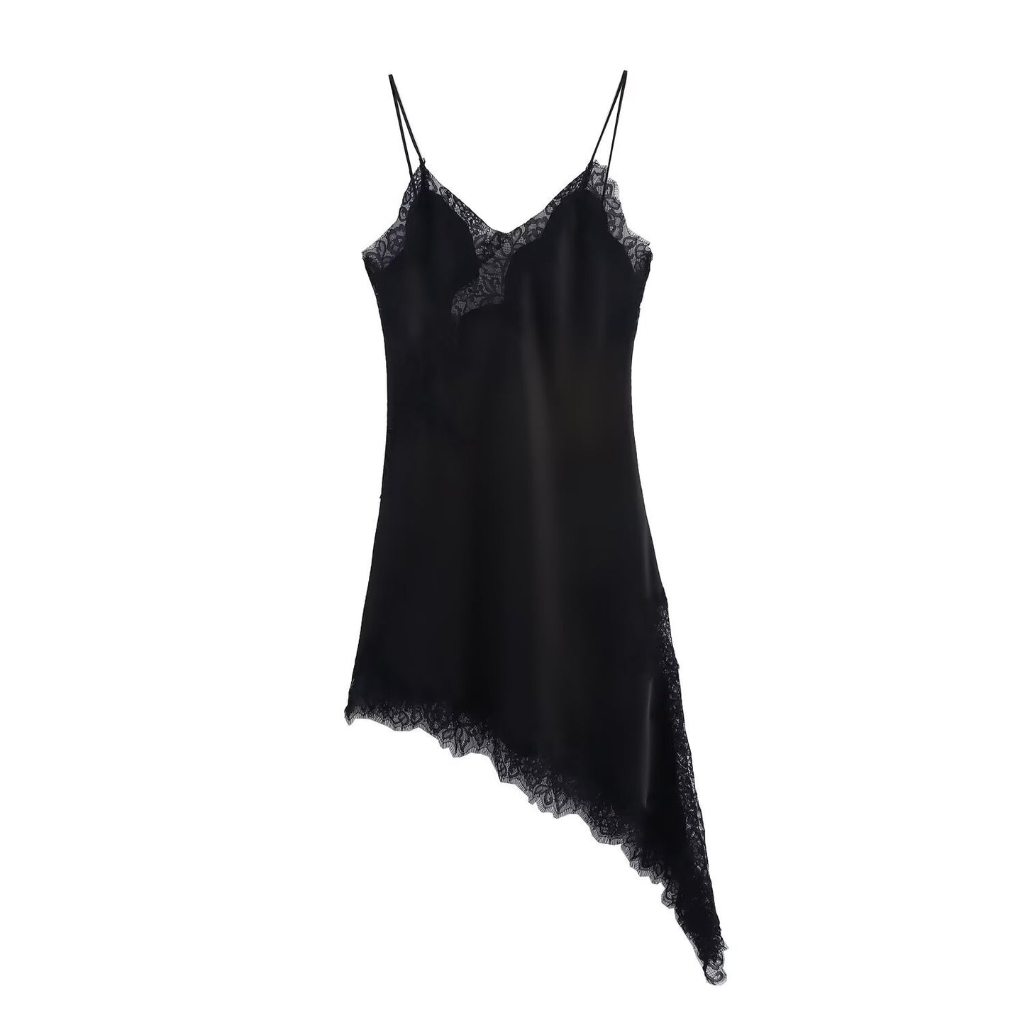 Lacey - Asymmetric Suspender Dress