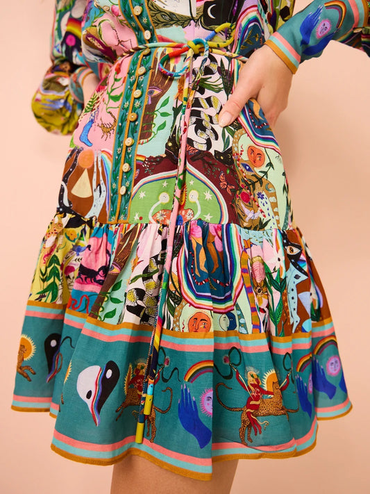 Olivia - Printed Shirt Dress