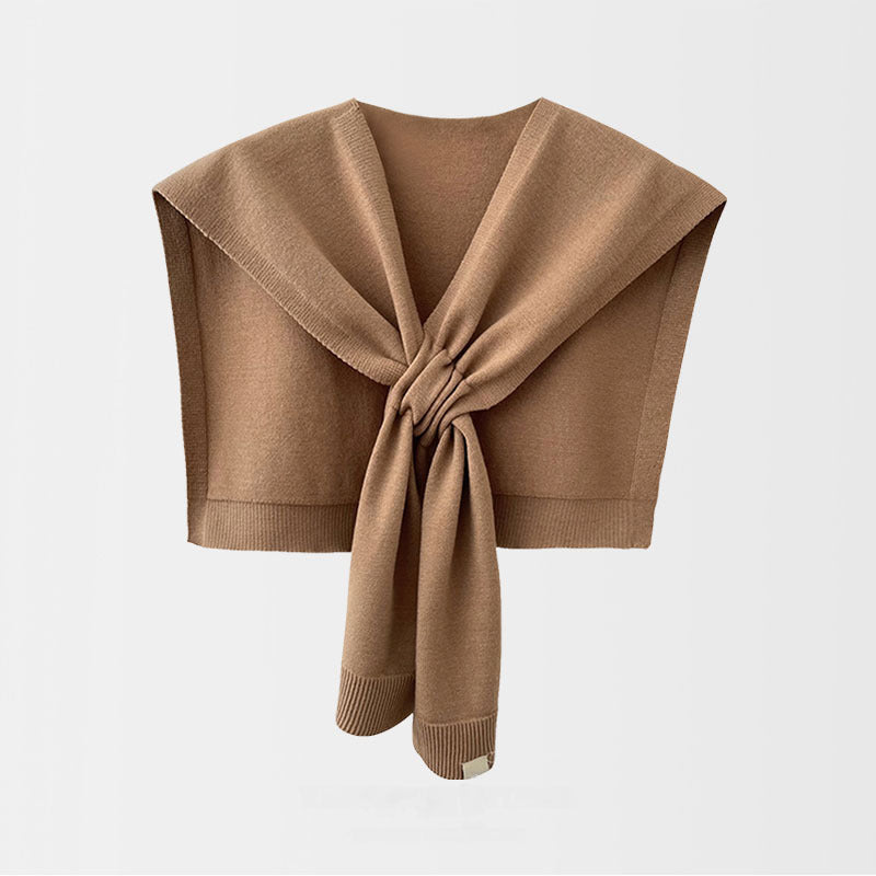 Jacqui - Knitted Cross Shawl