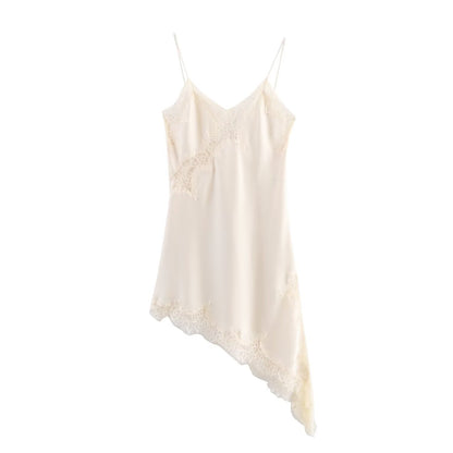 Lacey - Asymmetric Suspender Dress