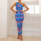 Sofia - Floral Contrast Spaghetti Strap Dress