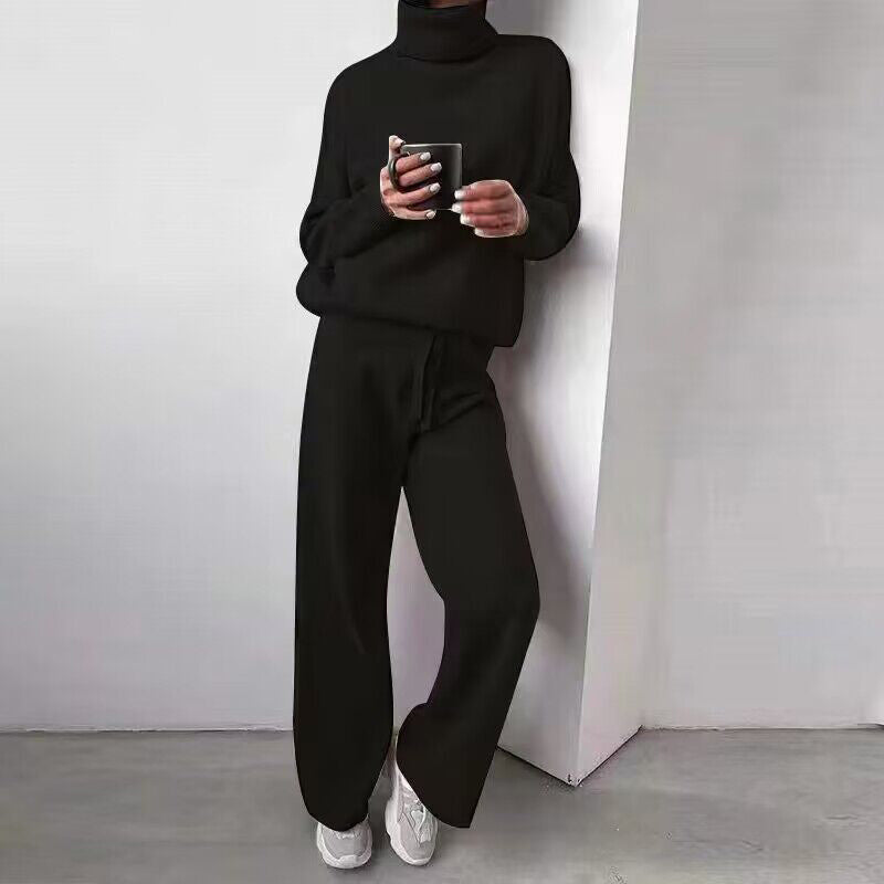 Turtleneck Sweater and Pants Set - ComfyNude